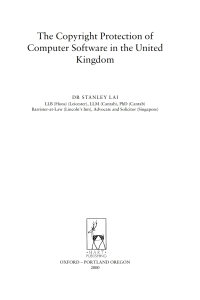 Titelbild: Copyright Protection of Computer Software in the United Kingdom 1st edition 9781841130873