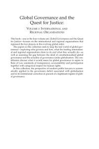 表紙画像: Global Governance and the Quest for Justice - Volume I 1st edition 9781841134086