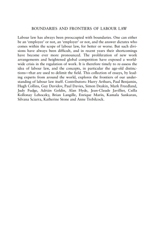 Cover image: Boundaries and Frontiers of Labour Law 1st edition 9781841135953