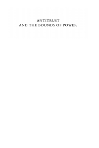 Immagine di copertina: Antitrust and the Bounds of Power 1st edition 9781901362299