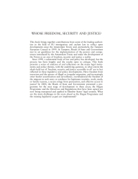 صورة الغلاف: Whose Freedom, Security and Justice? 1st edition 9781841136844