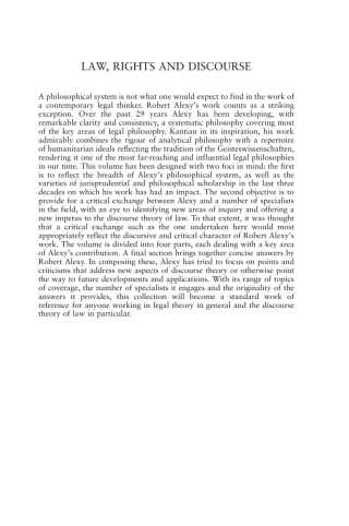 Imagen de portada: Law, Rights and Discourse 1st edition 9781841136769