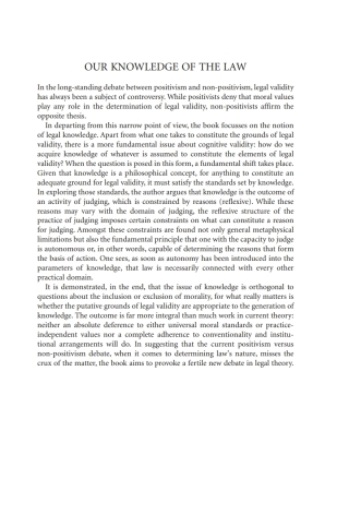 Cover image: Our Knowledge of the Law 1st edition 9781841135038