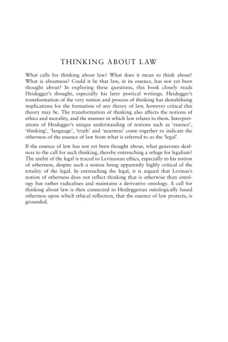Cover image: Thinking about Law 1st edition 9781841133546