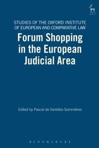 Titelbild: Forum Shopping in the European Judicial Area 1st edition 9781841137834