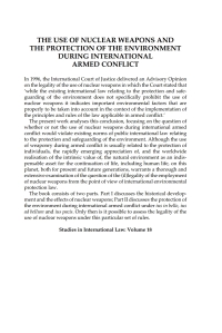 Titelbild: The Use of Nuclear Weapons and the Protection of the Environment during International Armed Conflict 1st edition 9781841137452