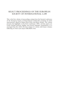 Titelbild: Select Proceedings of the European Society of International Law, Volume 1 2006 1st edition 9781841136882