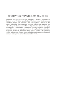Imagen de portada: Justifying Private Law Remedies 1st edition 9781841138145