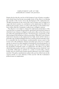 Imagen de portada: Employment Law at the European Court of Justice 1st edition 9781841132334