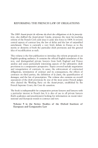 صورة الغلاف: Reforming the French Law of Obligations 1st edition 9781841138053