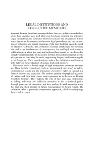 Imagen de portada: Legal Institutions and Collective Memories 1st edition 9781841133263