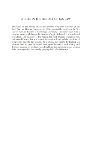 Cover image: Studies in the History of Tax Law, Volume 3 1st edition 9781841139562