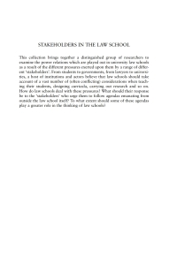 Imagen de portada: Stakeholders in the Law School 1st edition 9781841137216