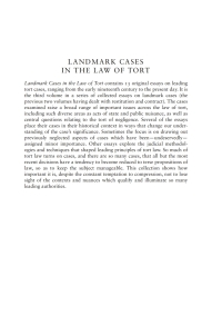表紙画像: Landmark Cases in the Law of Tort 1st edition 9781509905072