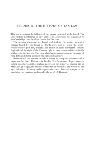 Omslagafbeelding: Studies in the History of Tax Law, Volume 4 1st edition 9781849460484