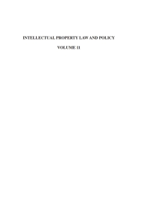 صورة الغلاف: Intellectual Property Law and Policy Volume 11 1st edition 9781841139968