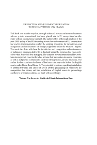 表紙画像: Jurisdiction and Judgments in Relation to EU Competition Law Claims 1st edition 9781841136592