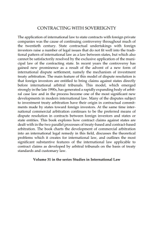 Imagen de portada: Contracting with Sovereignty 1st edition 9781841136578