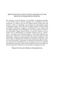 Cover image: Reflections on the UN Declaration on the Rights of Indigenous Peoples 1st edition 9781841138787