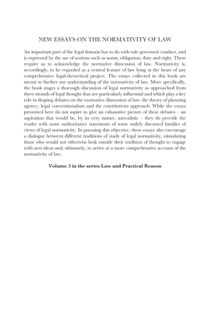 Imagen de portada: New Essays on the Normativity of Law 1st edition 9781849462389