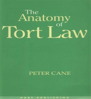 Cover image: The Anatomy of Tort Law 1st edition 9781901362084