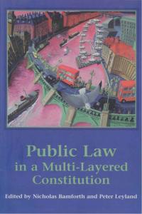 Cover image: Public Law in a Multi-Layered Constitution 1st edition 9781841132822