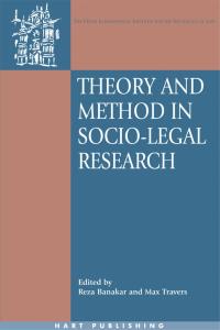 Imagen de portada: Theory and Method in Socio-Legal Research 1st edition 9781841136264