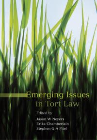 Titelbild: Emerging Issues in Tort Law 1st edition 9781841137070
