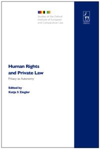 Cover image: Human Rights and Private Law 1st edition 9781841137148