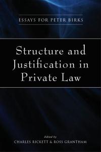 Cover image: Structure and Justification in Private Law 1st edition 9781841138077