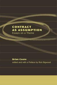 Cover image: Contract as Assumption 1st edition 9781849460293
