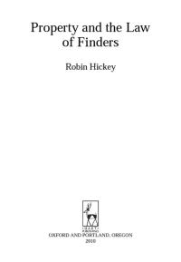 Immagine di copertina: Property and the Law of Finders 1st edition 9781841135755
