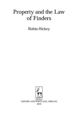Cover image: Property and the Law of Finders 1st edition 9781841135755