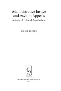 Cover image: Administrative Justice and Asylum Appeals 1st edition 9781841139364