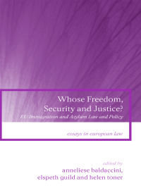 Imagen de portada: Whose Freedom, Security and Justice? 1st edition 9781841136844