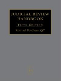 صورة الغلاف: Judicial Review Handbook 5th edition 9781841138244