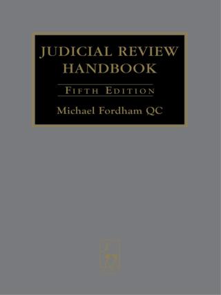 Cover image: Judicial Review Handbook 5th edition 9781841138244