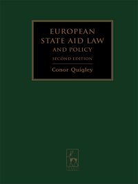 Cover image: European State Aid Law and Policy 2nd edition 9781841137476