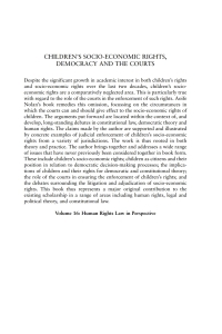 Titelbild: Children’s Socio-Economic Rights, Democracy And The Courts 1st edition 9781849467278