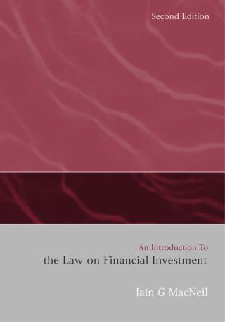 Imagen de portada: An Introduction to the Law on Financial Investment 1st edition 9781849460507