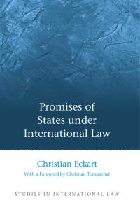 Omslagafbeelding: Promises of States under International Law 1st edition 9781849462327