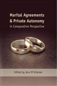 Imagen de portada: Marital Agreements and Private Autonomy in Comparative Perspective 1st edition 9781849460125