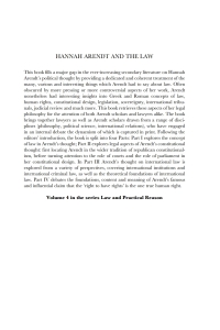 Cover image: Hannah Arendt and the Law 1st edition 9781849464970