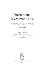 Cover image: International Investment Law 2nd edition 9781849462457