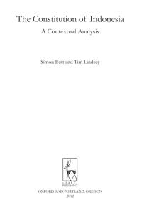 Imagen de portada: The Constitution of Indonesia 1st edition 9781849460187