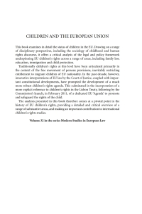 Titelbild: Children and the European Union 1st edition 9781841137650