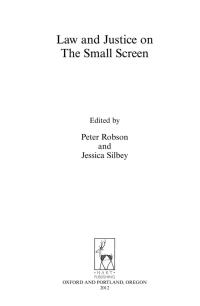 Imagen de portada: Law and Justice on the Small Screen 1st edition 9781849462693