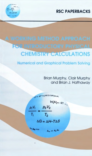 Cover image: Working Method Approach for Introductory Physical Chemistry Calculations 1st edition 9780854045532
