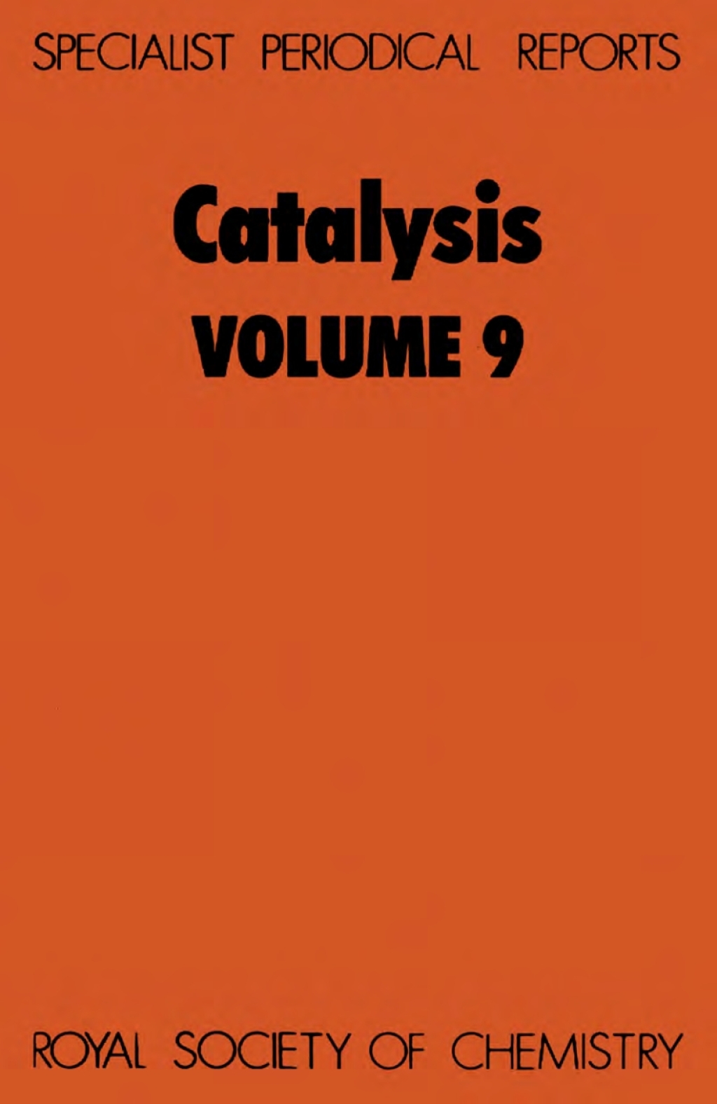 Catalysis Volume 9 1st Edition