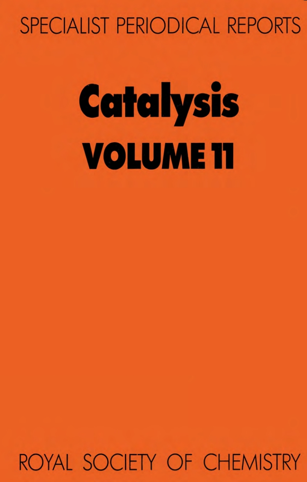 Catalysis Volume 11 1st Edition